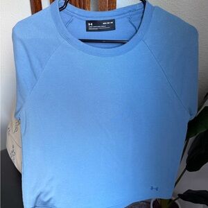 Underarmour Open Back Blue Athletic Yoga Gym shirt